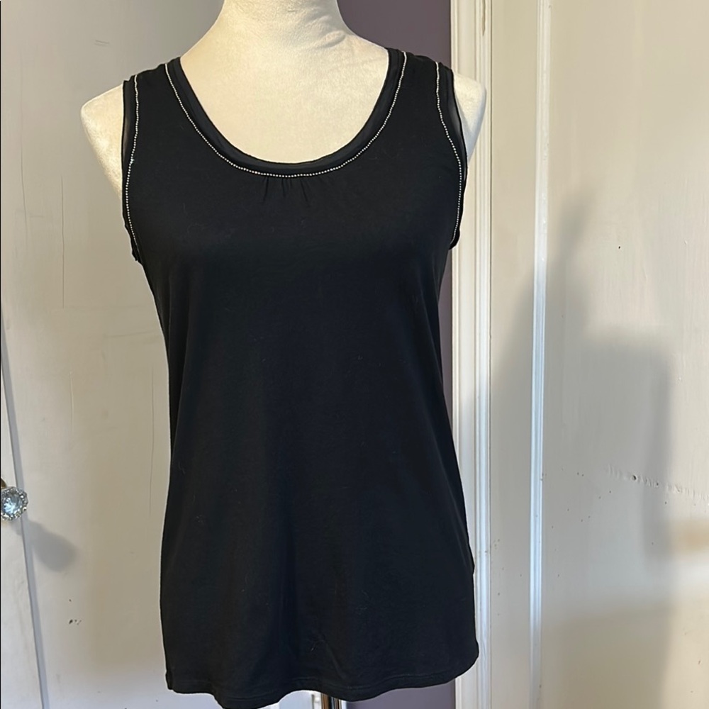 J. Jill Black Sleeveless Tank Top